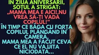 În ziua aniversării, soțul a strigat:„Mama mea e aici! Nu vrea să-ți vadă copilul!”...