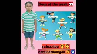 week days name🙋🥰👀🧿 | 7 दिनों के नाम |days of the week |sunday to monday week days name#youtubeshorts