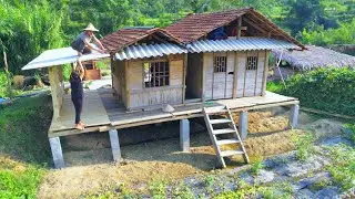 Day 6 in the safe zone - Build the kitchen column. Cement roofing. To settle down
