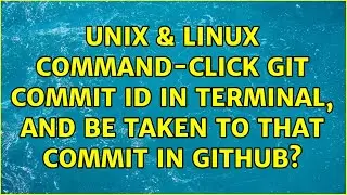 Unix & Linux: command-click git commit ID in Terminal, and be taken to that commit in github?