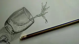 My Drinking Water Falling Pencil Drawing✍️