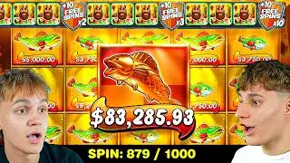 1000 SPINS VS BIG BASS GOLDEN LAKE (HUGE WIN)