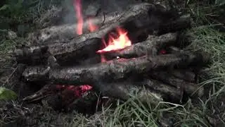 A wildcamp at camp cherry tree in pouring rain