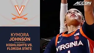 Virginia Guard Kymora Johnson Highlights vs. Florida State
