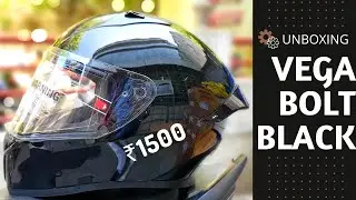 Vega Bolt | Glossy Black | Malayalam Unboxing | Replica of AGV K1 Helmet Budget Helmet under 1500rs