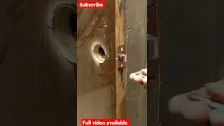 Round Lock fitting, Cylindrical Lock installation #europa #godrej #yale #door #lock #shorts #short
