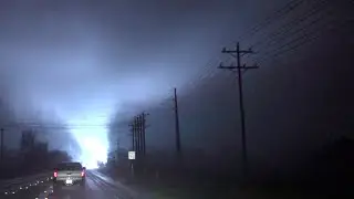 NIGHTTIME TORNADO STRIKES!! Midway, TX - 3/21/2022