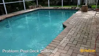 Pool Deck Repair: Sinking Pool Deck Problems Solved with Helicon | Pool Deck Lift