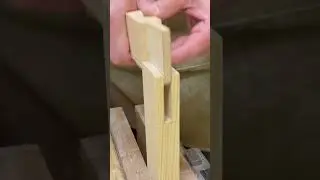 Incastro tenone e mortasa (Unione a mascella a vista)  #woodworking #lavorazionelegno #makersatwork
