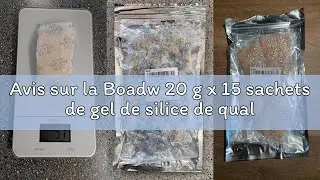 Avis sur la Boadw 20 g x 15 sachets de gel de silice de qualit&eacute; alimentaire avec perles d'orange, in