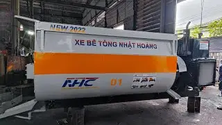 Máy Trộn Bê Tông 2 Trục 4,5 Khối + Hộp Số Mạnh Thích Hợp Đặt Trên Ô Tô Ben 5-7 tấn
