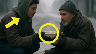 ARM, ABER ER GAB OBDACHLOSEN WARME SUPPE, W&Auml;HREND ALLE VOR K&Auml;LTE FL&Uuml;CHTETEN