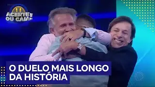 Nelson Freitas e Pierre Bittencourt protagonizam o embate mais longo da história do Acerte ou Caia!