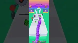 Snake Run Race Level 187 Gameplay #SnakeRunRace #shorts #gaming