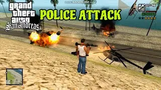 GTA SANANDRES - POLICE ATTACK 👮🏼‍♂️🔥#gtasanandreas #viralvideo #subscribe