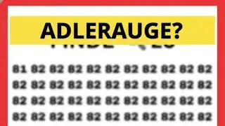 WO IST DIE 28? Dein Gehirn wird dich täuschen! #Suchbild