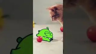 Om Nom Hat Angst Vor Der Katze 🐱 Lustiger Kinder-Cartoon Voller Spannung #shorts