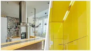 75 Small Kitchen With Yellow Countertops Design Ideas You'll Love ☆