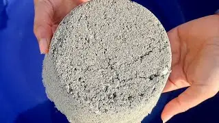 ASMR Wet & Gritty: Crushing Saturated Sand, Cement + White Stones 🤤
