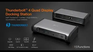 j5create | Thunderbolt&trade; 4 Quad Display Docking Station | JTD568