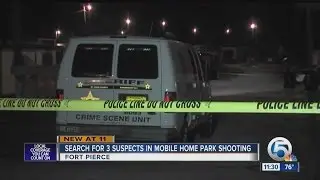 Search for 3 suspects in mobile home park shooting