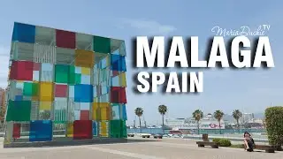 Malaga City downtown - Walking Malaga downtown Spain - M&aacute;laga Centro hist&oacute;rico