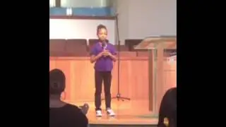 My niece kendi kicking off children and youth service!!!