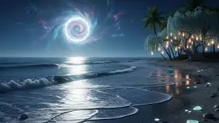 Moonlit Ocean Waves at Night | Deep Relaxation, Stress Relief and Peaceful Sleep Ambience