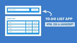 How To Build Todo List App Using HTML CSS And Javascript || Make To-Do List in Javascript