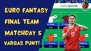 จัดทีม Euro Fantasy MD 5 Vargas Punt!