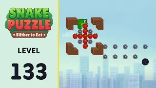 Snake Puzzle: Slither to Eat Level 133 | Every Puzzle Solved! 🎯
