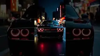 Jet Black Dodge Challenger SRT:Midnight Street Run #automobile #drive #racing #dodge #challenger #ai