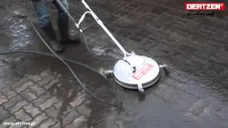 Mycie chodnika - kostki brukowej - myjka OERTZEN m240 i BRW470VA