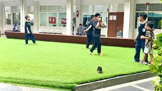 Sabar banget punya adek bontot ngintilin kaka terus lagi main bola. Untung kaka sayang Abim #kls4SD