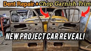 EZ Dent Repair, Chopping The Garnish Trim and New Project Reveal! 1953 Chevy Kustom