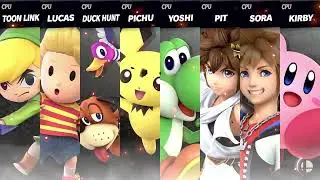 Super Smash Bros. Ultimate - Battle #3272 Minecraft World & New Pork City Free for All