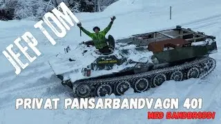 Jeep Tom - Privat Pansarbandvagn, med bandbrodd uppf&ouml;r kraftledningsgata!