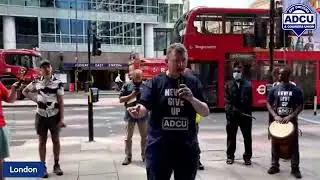 Live outside Uber HQ in Aldgate Uber Demo
