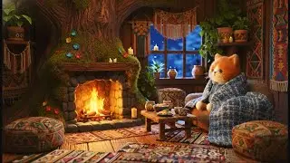 Cozy winter night music ❄️ Soft lofi mix to relax/study to