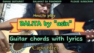 Balita guitar chords with lyrics (Asin)