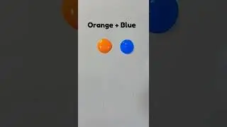 Orange 🍊 and Blue 💙Color Mixing Recipe #colormixing #tappingsounds  #paintmixing #shorts