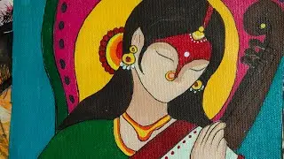 Saraswati mata painting step by step #art#shots#trending#viral#youtubeshorts@artcreativity3966 