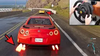 The Crew 2 - Nissan GT-R R35 realistic driving (w/steering wheel) Thrustmaster T300 gameplay