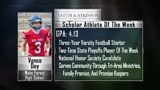 Scholar Athlete of the Week: Vance Day, Wake Forest High School