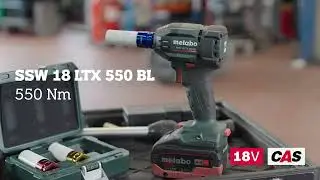 Новый мощный и компактный ударный аккумуляторный гайковерт impact metabo SSW 18 LTX 550 BL