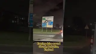 Driving around Slough, Berkshire, England. Evening drive. Life in the UK
