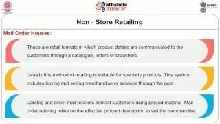 Types of Retailing   non store retailing