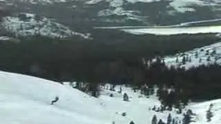 Kiteskiing at skyline