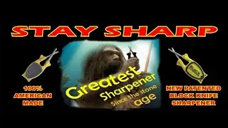 Sharpening worlds largest Bowie knife, Block Knife sharpener don't just say they make the best.