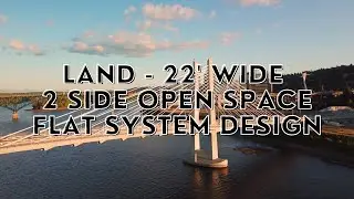 #22' Wide Land.... 2 Sides Open Space.... Flat System Building ....